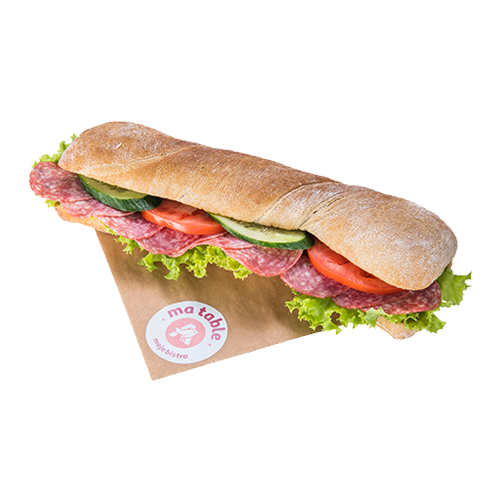 Kanapka duża z salami (28 cm)