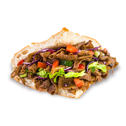 Kebap w bułce Mega - 200 g mięsa!