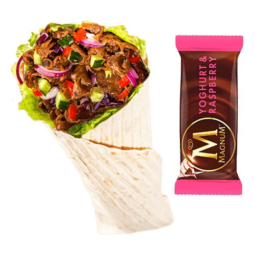 Mega Rollo + Magnum Raspberry