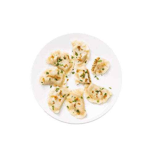 Pierogi z kaszą i borowikami