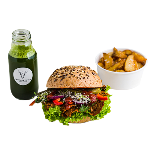 Vegan Pastrami Burger Set