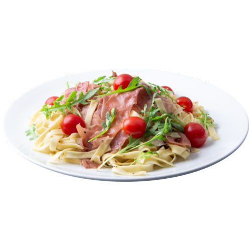 Makaron tagliatelle prosciutto di parma & rukola