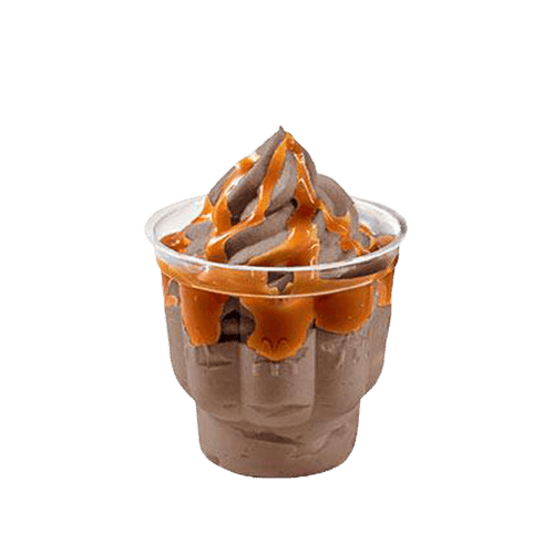 Lody o smaku czekoladowym z polewą karmelową