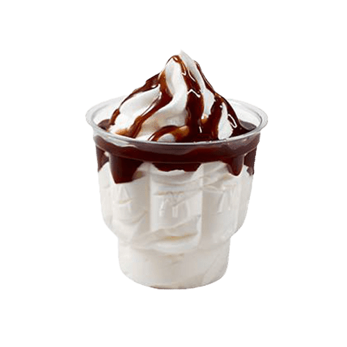 Lody o smaku waniliowym z polewą czekoladową