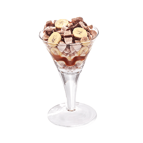 Beza z kremem mascarpone z bananem i słonym karmelem