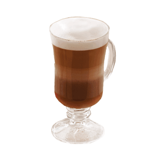 Latte z mleczną czekoladą i karmelem z solą morską