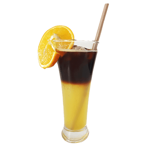 Kawa mrożona z lemoniada brzoskwiniową