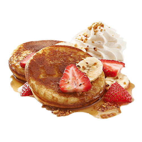 Pancakes z truskawkami i bananami