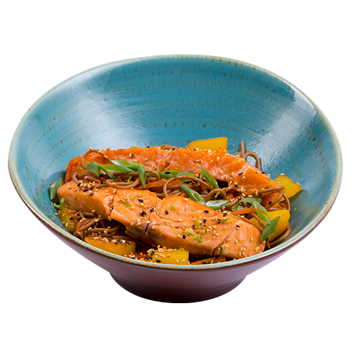 Makaron Salmon Teriyaki