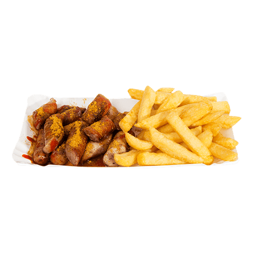 Curry wurst z frytkami