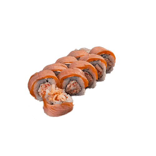 California Gold sałatka surimi owinięta opalanym łososiem
