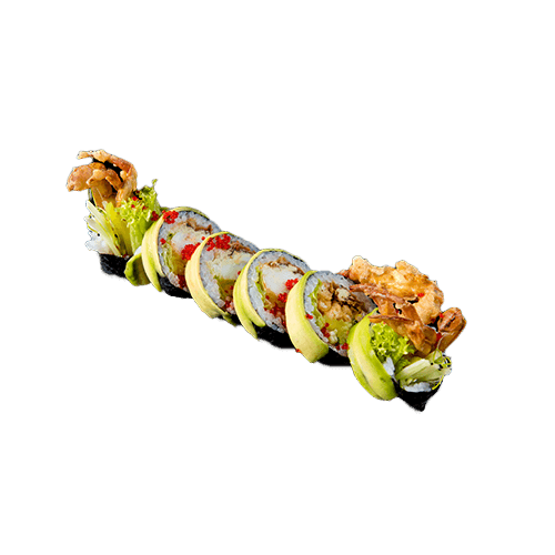 Futomaki softshell krab owinięte awokado - 6 szt.