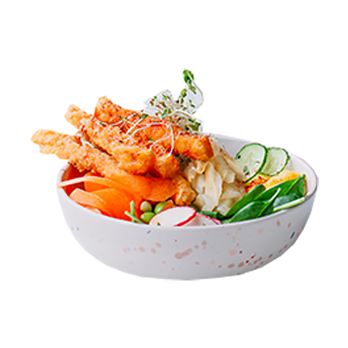 Poke bowl z batatami w panko