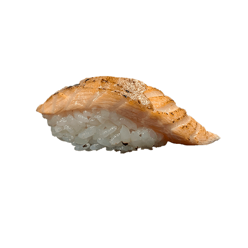 Nigiri z opalanym łososiem