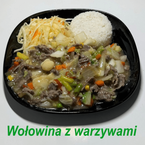 Wołowina z warzywami i grzybami