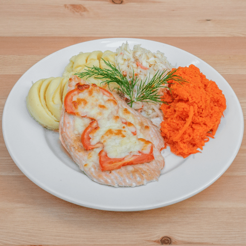 Grillowany filet z kurczaka z mozzarellą i pomidorami