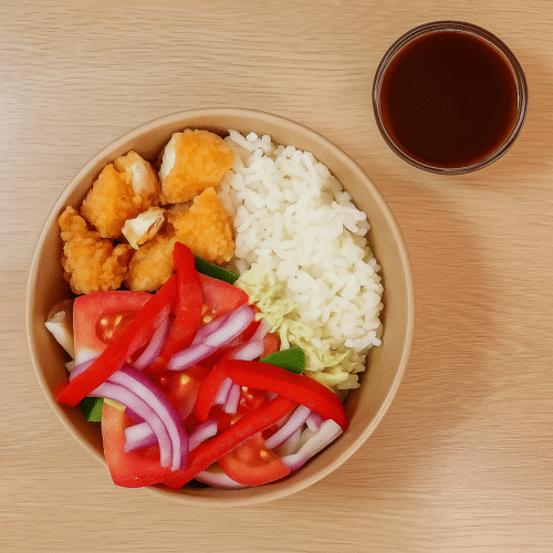 Bowl z kurczakiem i sosem teriyaki