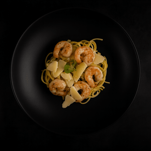 Aglio olio z krewetkami