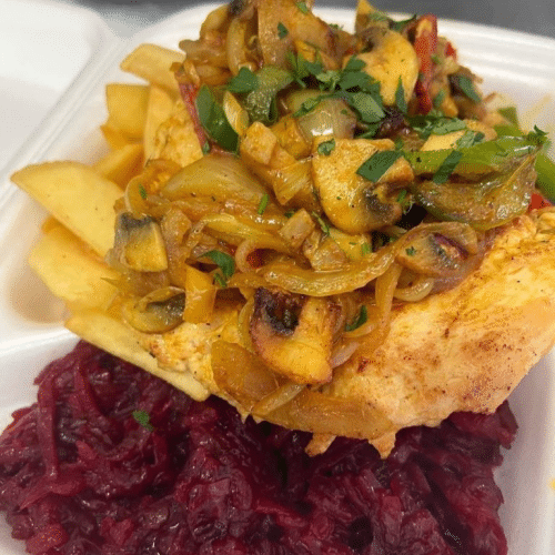 Filet drobiowy grillowany z warzywami 180g