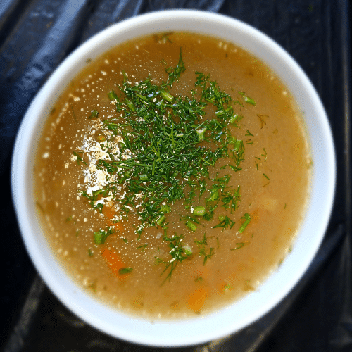 Krupnik z kurkami i ziemniakami