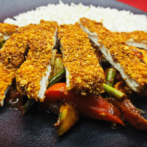 Danie z woka z kurczakiem w panko----Oferta