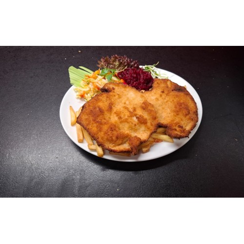 KOTLET SCHABOWY Z FRYTKAMI