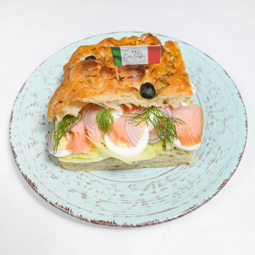Focaccia con Salmone