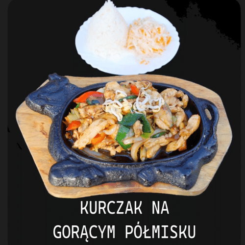 Kurczak po sajgońsku na gorącym półmisku
