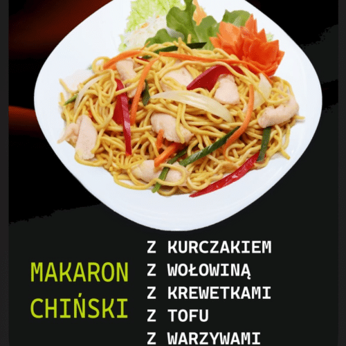 Makaron z warzywami i kurczakiem