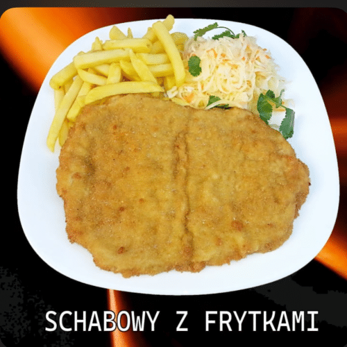 Schab z frytkami