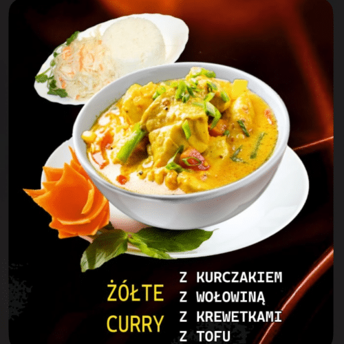 Tofu w tajskim żółtym curry
