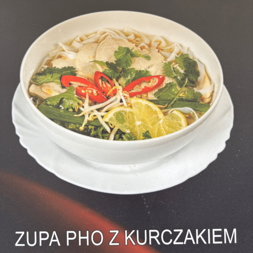 Zupa pho z kurczakiem i wołowiną