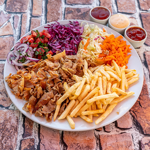 Kebab na talerzu