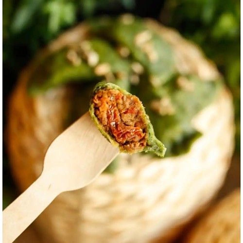 pierogi z czerwoną soczewica i suszonymi pomidorami