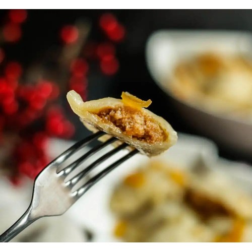 pierogi biały mak z bakaliami