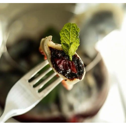 pierogi z brownie i wiśniami