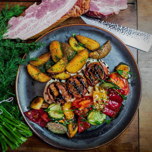 Tornedo z polędwiczki wieprzowej w plastrach boczku