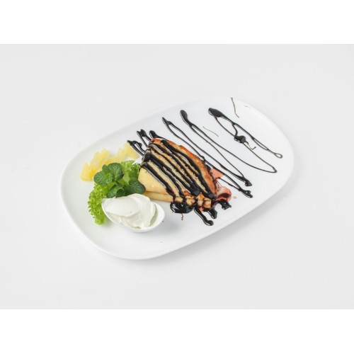 Naleśnik z serem, śmietaną i polewą 1 szt.