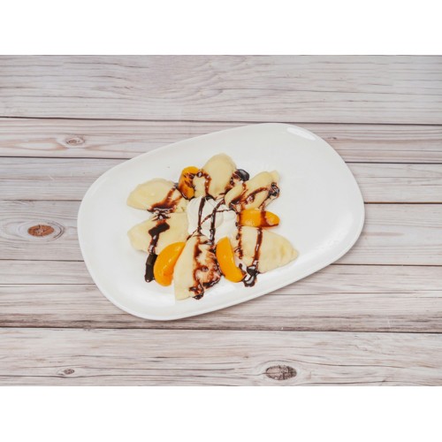 Pierogi z serem z sosem czekoladowym 6 szt.