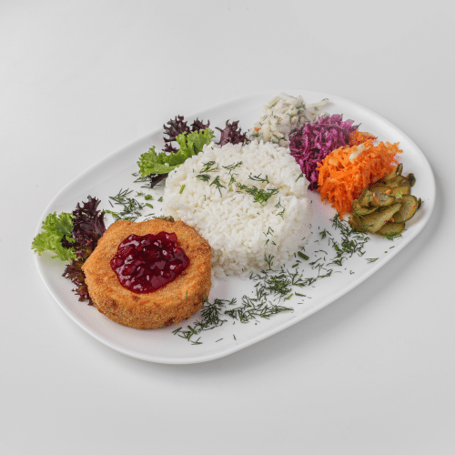 Camembert w złocistej panierce z żurawiną