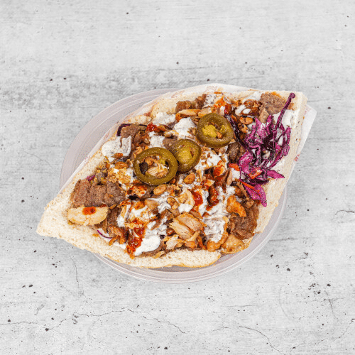 Kebab na grubym w chlebie