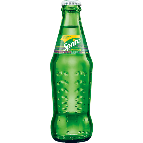 Sprite w szklanej butelce
