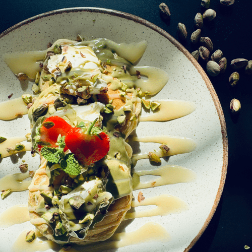 Nowość - pancakes z pistacjami