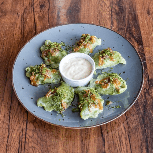 Pierogi ze szpinakiem i serem feta