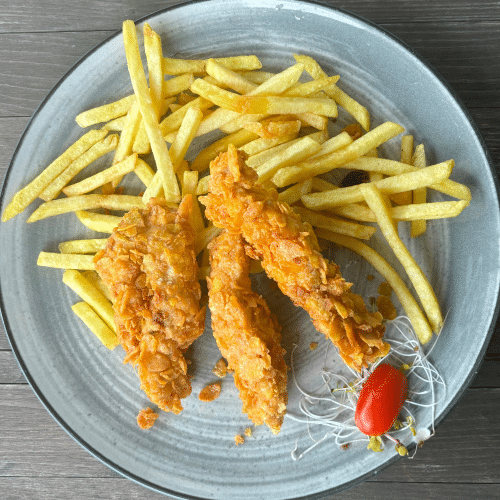 Polędwiczki z kurczaka w płatkach kukurydzianych