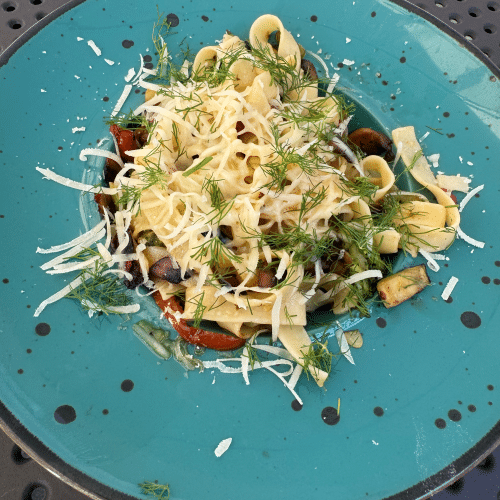 Tagliatelle z warzywami grillowanymi - Vege