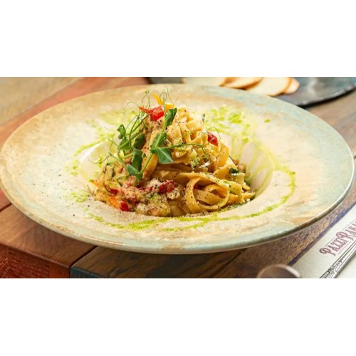 Tagliatelle scamorza con verdure D/W