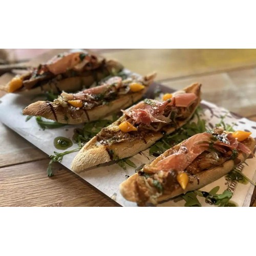 Bruschetta z kurkami i szynką parmeńską D/W