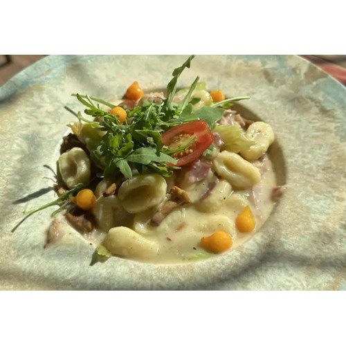 Gnocchi z kurkami i szynką speck D/W