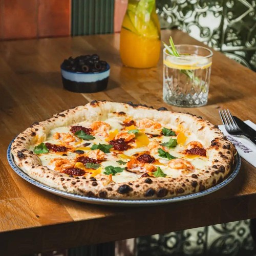 PIZZA Gamberi al Mango D/W